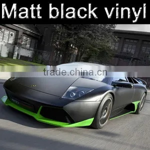 Hot Selling Matt Black Vinyl With Good Flexible for Car Body Decoration, Matt Black Car Sticker 1.52*30meter Each Roll thumbnail-1