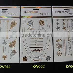 2015 Arabic Tattoos/metallic Tattoo Ink Tattoo/flash Tattoo/jewelry Temporary Tattoo in Stock thumbnail-3