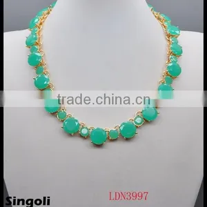 Faceted Cone Necklace Grass Green Necklace Necklace 2014 Wholesale Alili Express Fashion Necklace Jewelry thumbnail-1