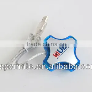 Usb Hub With Colorful Lights,flower Hub,gifts Proposal thumbnail-1