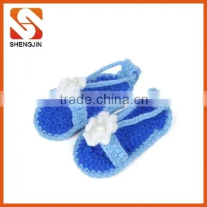 SJ-6282 2015 Promotional Knited Baby Moccasin Fashion Crochet Baby Sandle Shoes thumbnail-1