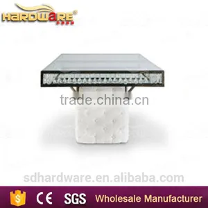 Hotel Crystal Pendant Cake Table , Tempered Dining Table for Wedding thumbnail-4