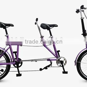 20 Inch Folding Tandem Bike / Single Speed Tandem Bicycle thumbnail-2