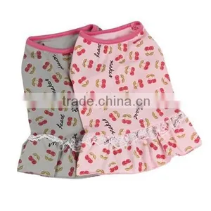 Cute Cherry Design High Quality Female Small Dog Clothes Made in China thumbnail-2
