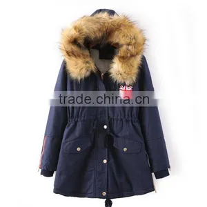 Casual Women's Thicken Hooded Lambs Cotton-padded Jacket Coats and Jackets Woman thumbnail-2