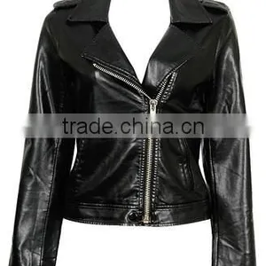 Italian Soft Genuine Lambskin Leather Slim Fit Asymmetrical Women Tail. thumbnail-4