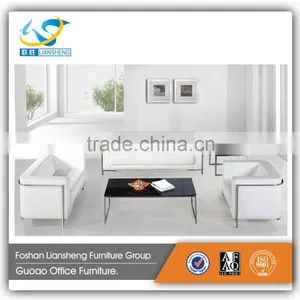 White PU or Leather Luxury Sectional Person Living Office Sofa Furniture Set S728 thumbnail-1