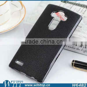 New Product Chrome Gold Side PC Leather Coated Cell Phone Case for LG G4 thumbnail-2