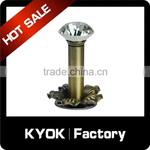 KYOK Silver Nickel Metal Curtain Rod Rings Rail Pole Hanging Hooks,Home Decor Iron Top Quality Curtain Rod Accessories thumbnail-6