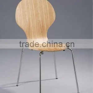 Oak Veneer Stackable Bentwood Chair thumbnail-1