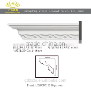 Plain Cornice Moulding Classic Decorative PU Carved Foam Cornice Moulding Factory Cost PU Foam Carved Carving Cornices Mouldings thumbnail-1