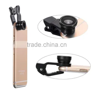 HOT SELL Smart Phone Mobile Camera External Lens Fish Eye + Wide Angle + Macro Camera Lens thumbnail-1