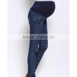 D82516f 2016 Women Pencil Jean Pants Spring Latest Maternity Denim Pants thumbnail-2