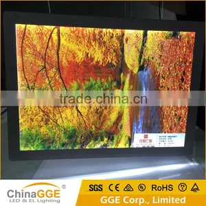 LED Illuminated Window Dispay Edge Lit Frame Acrylic Crystal Edge Lit LED Poster Frame thumbnail-3