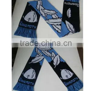 Bob Trading Cheapest Football Fans Knitting Scarf Fashion Knitting Scarf With Leopard thumbnail-1