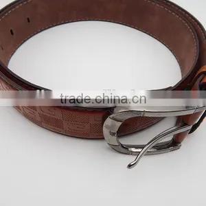 Brown Color Cheap Price PU Leather Belt for Men Cow Hide Factory Direct Eco-friendly Material thumbnail-1