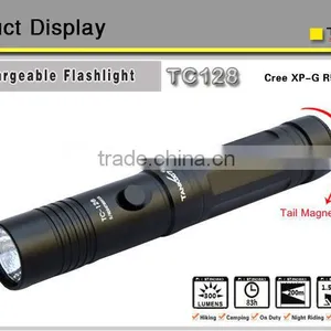 Waterproof 300 Lumens Zoomable CRE XP-G R5 LED Flashlight Torch 2*16340O or 1*18650 Battery With Charger thumbnail-4