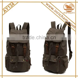 2014 FLA Audit Custom Cheap Canvas Backpack for Teens, Canvas Drawstring Backpack thumbnail-1