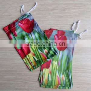 Heat Transfer Printing Microfiber Pouch With Single Drawstring for Eyeglass/phone/camera thumbnail-3