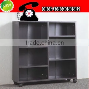 Cheap Wooden Movable Book Rack With Wheels thumbnail-1