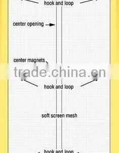 DIY Magnetic Door Screen / Fiberglass Instant Door Screens Curtain thumbnail-2