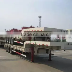 Shengrun Brand 60 Tons Low Bed Semi Trailer/heavy Duty 3 Axle Low Bed Trailer/carbon Steel Low Flatbed Semi Trailer thumbnail-3