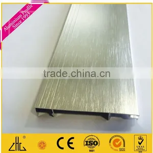 TOP! 1.1mm Thick Full Color Waterproof Mill Finished Aluminium Skirting Boards, Brushed Aluminium Skirting Boards thumbnail-3