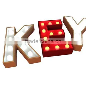 Direct Manufacture of Illuminated Vintage Letter Light With Battery Power for Room Decoration thumbnail-1