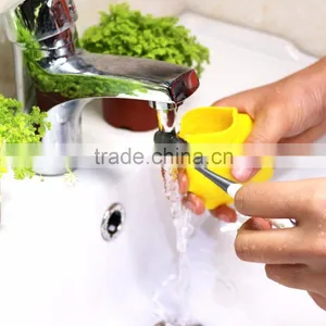 Portable Travelling Leaf Shaped Silicone Toothbrush Cover Case Outdoor Flexible FDA Silicone Water Cup thumbnail-4