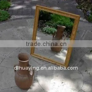 Silver Mirror With Wooden Frame thumbnail-1