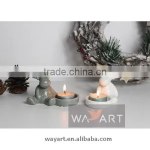 Unique Design Of Christmas Reindeer Candle Holders For Ceramic Christmas Decoration thumbnail-1