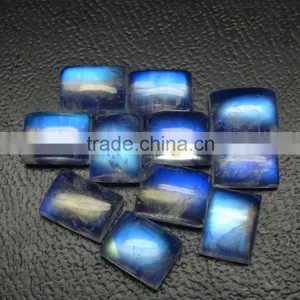 Rainbow Moonstone Rectangular Cut Cabochon, 7x5mm Rectangular Cut Stone thumbnail-1