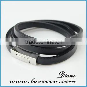 Customized Logo Bio Magnetic Bracelet Genuine,genuine Leather Bracelet thumbnail-4