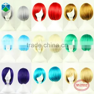 Cheap Bob Wig Chrismas Halloween Occasion Synthetic Colorful Party Wig thumbnail-1