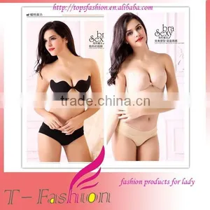 Black & Nude Elegant Silicon Adhesive Bra thumbnail-1