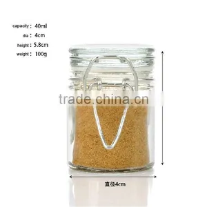 Mini Clear Round Glass Candy Jar With Sealed Lid thumbnail-2