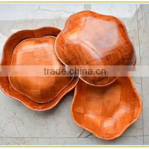 Pentagram Wooden Knitted Bowl for Putting Fruit thumbnail-2