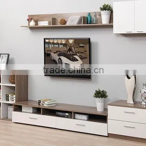 Wood TV Cabinet With Drawer thumbnail-2