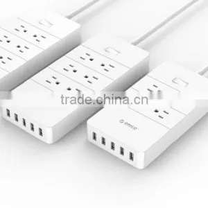 6 Outlet 5 Port USB Smart Power Strip With Usb Port US Plug CE UL ETL CETL Certictication Socket Electrical Plug Extension Cord thumbnail-2