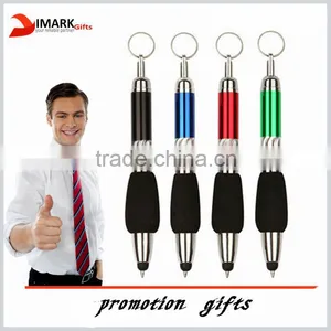 2016Plastic Hanger Stylus Pen With Key Ring/thick Rubber Gripper Touch Pen thumbnail-1