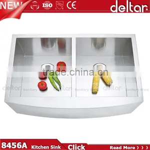 Foshan Supplier Topmount Hand Made Double Sink Sus 304 Material Cupc Sink thumbnail-2