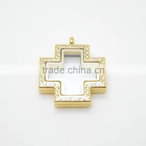 Fashion Stainless Steel Cross Pendant Lockets Promotion thumbnail-2