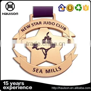 Ww2 Wholesale Custom Medal Diecast Pink Glitter Insert Soft Enamel Zinc Alloy Gold Plated Five Star Gymnastics Sport Medal thumbnail-2
