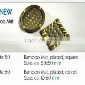 Square Round Green Bamboo Cup Coaster thumbnail-1