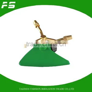 Three Arms Rotary Sprinkler Watering Head Garden Brass Sprinkler thumbnail-1