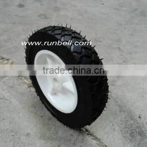Solid Lawnmower Rubber Wheel 8" X 1.75 thumbnail-1