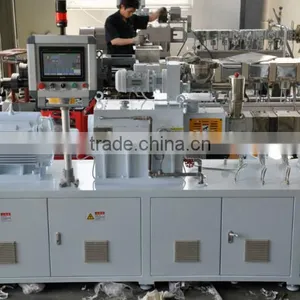 Small Plastic Masterbatch Granulator Twin Screw Extruder Compounding Granules Pelletizer Extruder thumbnail-3