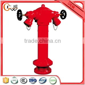 2 Way 4 Inch BS Standard Pillar Fire Hydrant With Valves thumbnail-1
