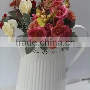Made in China Cheap Decorative in Bulk Small Wholesale Galvanized Watering Cans With Vertical Stripes thumbnail-4