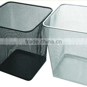 Store More Square Metal Mesh Trash Can Wastebasket thumbnail-1
